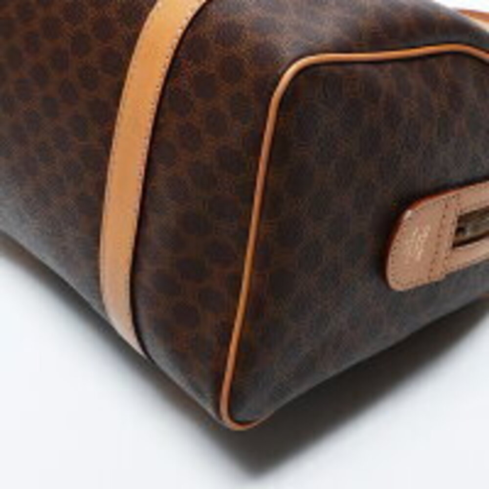 Celine Macadam Trinoff Logo Boston Bag Brown - Picture 7 of 12